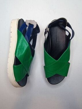 Daniella Lehavi Colorblock Leather Crisscross Platform Sandals - EU 38 US 7.5-8